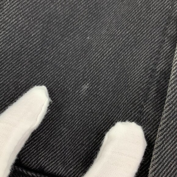 Balenciaga Black Cotton-Blend Denim Jacket Single-Breasted Long Sleeves Lapel Co - Picture 3 of 10